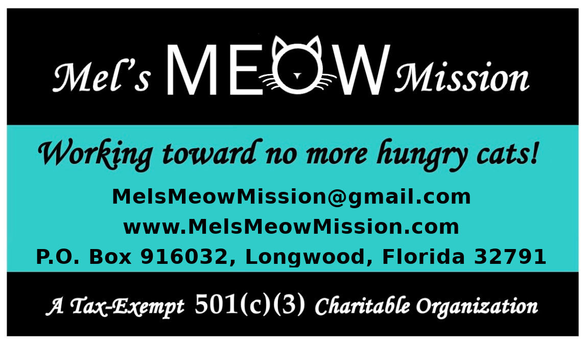 MelsMeowMission.com - helping Florida hungry cats survive with food & care